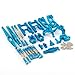 Metal Kit Recambio Coche RC Set de Accesorios Piezas Mejoradas para Wltoys 12428 12423,1:12 Control Remoto Coche - Azul