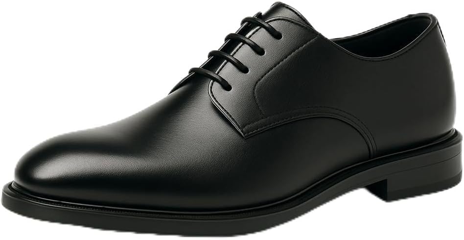 Sapato social masculino de smoking, clássico, formal, Oxford, couro sintético, envernizado, cadarço para negócios, casamento, terno preto