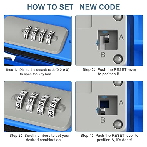 Ankilo Portable Beach Safe Box, Newest Travel Safe Box For Home, Combination Safe Anti-Theft Lock Box, Waterproof Mini Security Case With Removable Wire Rope Security Box For Office,Hotel,Cars #TOP4