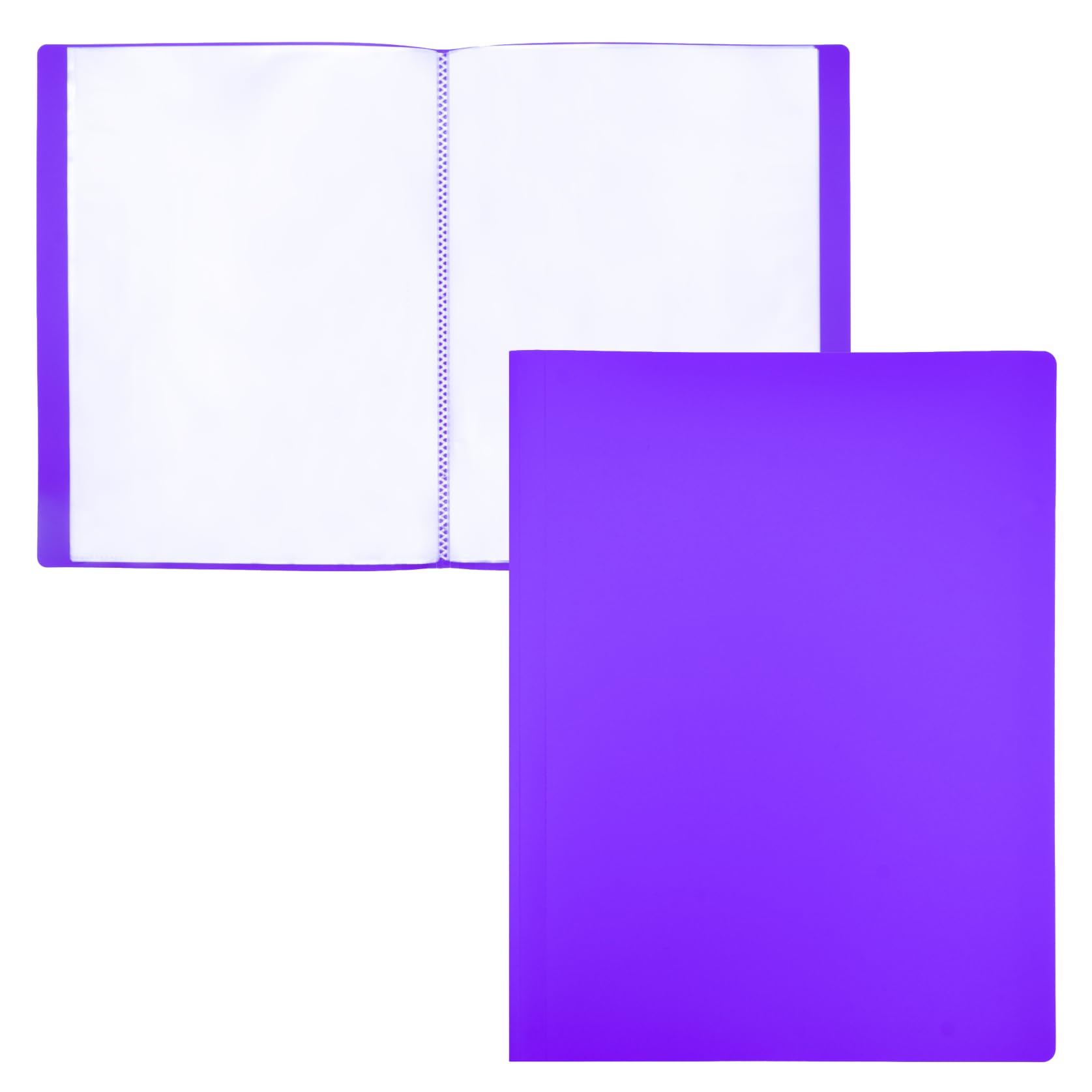 RAYLU PAPER - A4 Folder with Clear Sleeves Made of 100% Biodegradable Polypropylene, 30 Clear Document Sleeves for Home and Office (A4, 30 Pockets, Purple)