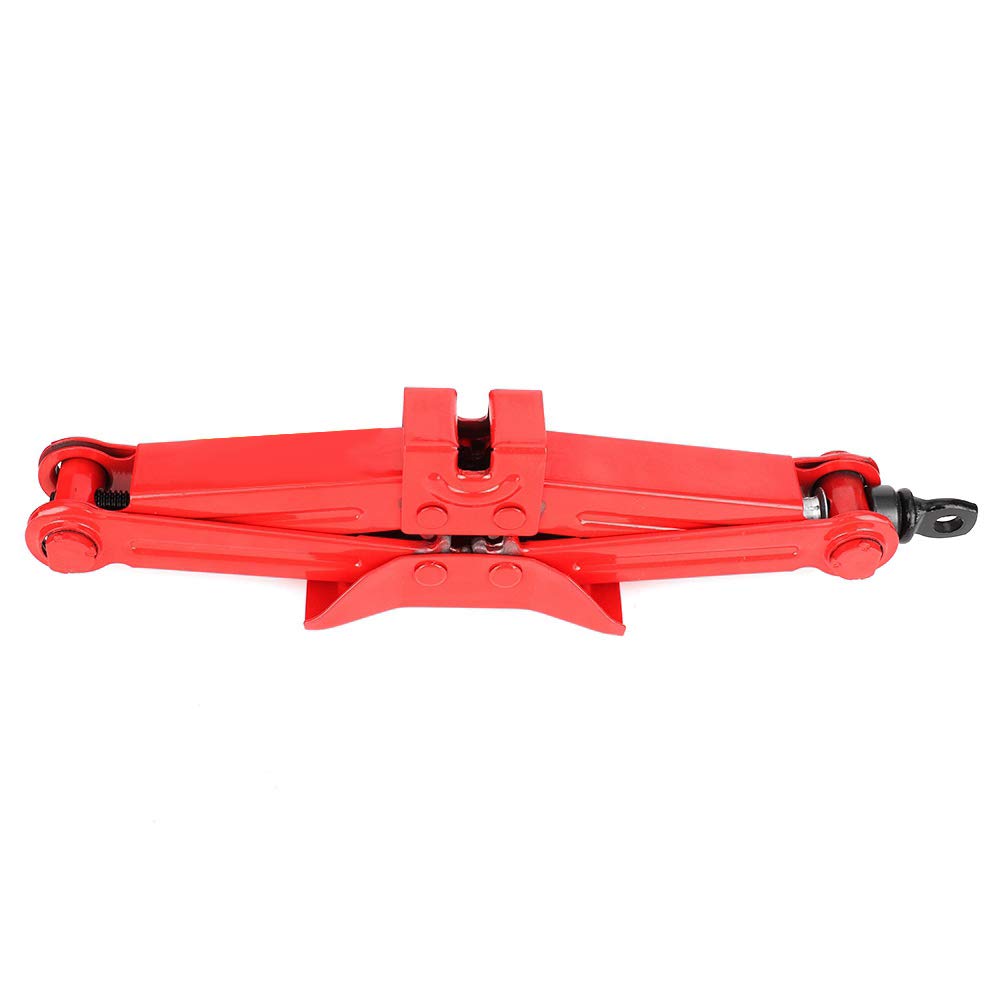 Automotive Scissor Jack - Solidne i przenośne narzędzie do obsługi korby korby ze stali chromowanej 45 #, odpowiednie do sedanów, SUV-ów i ciężarówek
