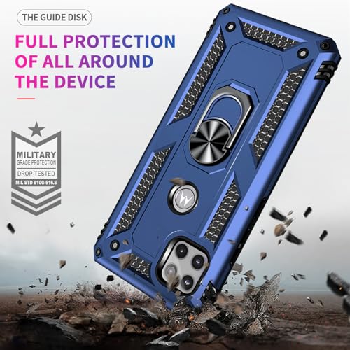 Coque Motorola One 5G Ace antichoc avec support écran bleu - 3