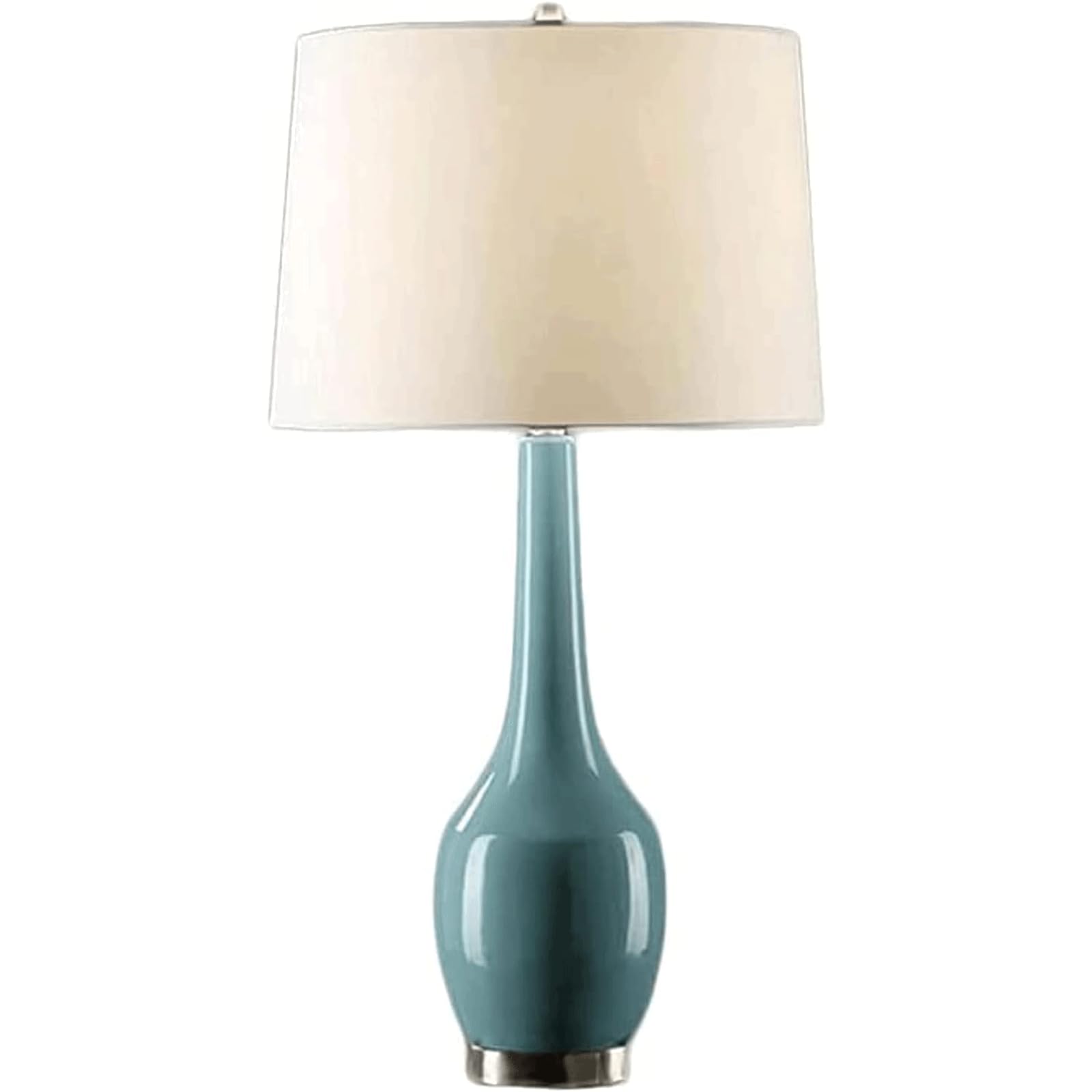 SGKOMN Desk Lighting Long-Neck Ceramic Table Lamp Classica Simple Desk Lamp Elegant Bedside Lamps For Living Room Bedroom House Home Office Work Lamp-Blue-68cm * 37cm