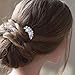 IRCOMULTI Crystal Bridal Hair Comb Headpieces Silver Rhinestone Hair Side Comb Sparkling Leaf Wedding Hairpin Clip Updo Styling Hair Comb for Bridesmaid Decorative Hair Accessories for Women Headdress