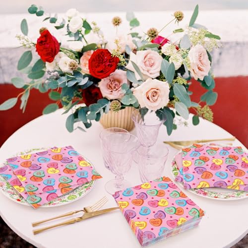 Serviettes jetables Saint-Valentin Whaline pour repas de fête facile - 6