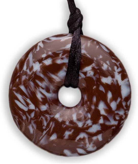 Teething Bling Pendant - Donut Shape (Brown Snowflake)