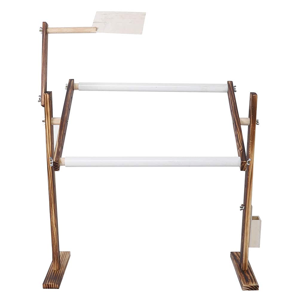 Supporto di ricamo in legno antico, supporto per punto croce con altezza regolabile, supporto per ricamo per amanti del lavoro manuale e artisti, accessori per cucito, accessori per artigianato