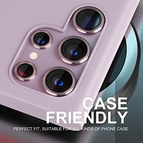 Image of Choiche for Samsung Galaxy S23 Ultra Camera Lens Protector, Scratch-Resistant Tempered Glass with Alloy Edge Camera Cover Screen Protector Decoration Accessories for S23 Ultra 5G 2023 - Burgundy
