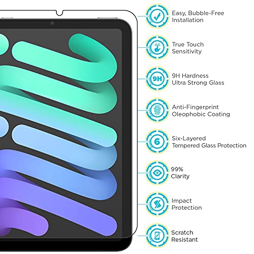 Tech Armor Ballistic Glass Screen Protector Designed For Apple New Ipad Mini 6 8.3 Inch 1 Pack Tempered Glass 2021 #TOP4