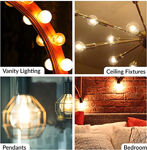 Image of E27 LED 4W Bulbs G80 4W Decorative E27 LED Lights Bulbs 2700K Warm White for Ceiling Fan Dining Room Home Decor,