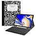 Fintie Keyboard Case for Samsung Galaxy Tab S4 10.5 2018 Model SM-T830/T835/T837, Slim Shell Lightweight Stand Cover with Detachable Wireless Bluetooth Keyboard, Composition Book