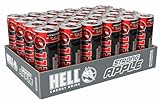 ENERGY DRINK (PACK OF 24) HELL STRONG APPLE Energy Drink  +20% More Caffeine  Vitamins B2, B3, B6, B12, C & D  No Preservatives  24 x 500 ml 