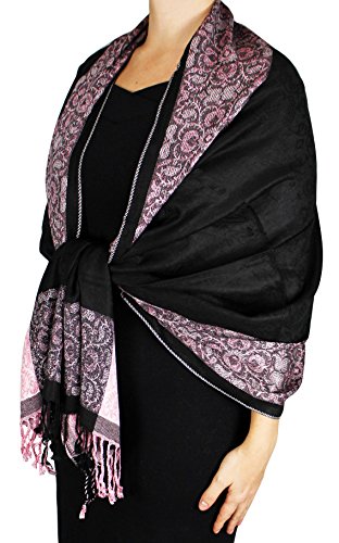 Peach couture exclusive paisley floral border reversibl…
