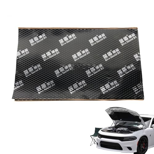 Naqqios Material de insonorización para coche, amortiguador de sonido de automoción, alfombrilla amortiguadora para vibraciones, material de amortiguación automotriz con adhesivo para puertas de coche