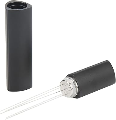 Stainless Steel Needle Tool, Portable Coffee Stirrer with Cover, Coffee Stirrer Needle for Home. Kitchen.(Black)