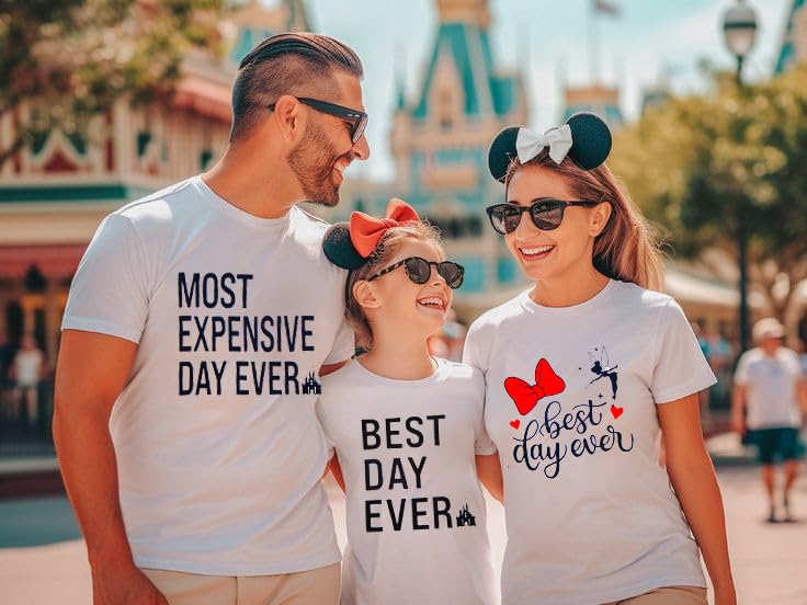UNIQUEONE Magical Family Vacation Shirts Family Matching Outfits Castle Tees Mom and Dad Couple Outfit T-Shirt4