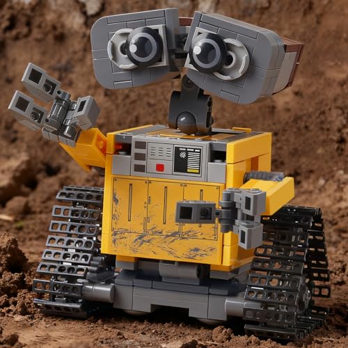 Image of DIY Robot Wall-e Building Blocks Set Compatible with Lego Wall Size Greactive Minifigure Robot Model Display Toy Architecture Unique Educational Gift Toy for Kids and Adults 6 Years Old and Up