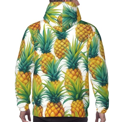 Sweat à capuche imprimé ananas motif tropical homme look polyvalent