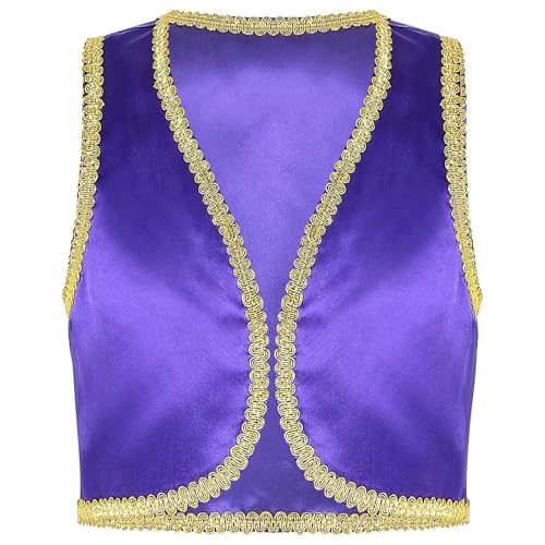 Boys Arabian Prince Tops Waistcoat Vest Kids Fairy Tale Dramas Stage Performance Fancy Dress Ups3
