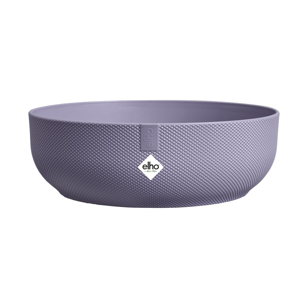 elho Jazz Bowl 28 - Plant Pot Indoor - 100% Recycled Plastic - Γ 27.5 x H 9.0 cm - Purple/Lavender Lilac