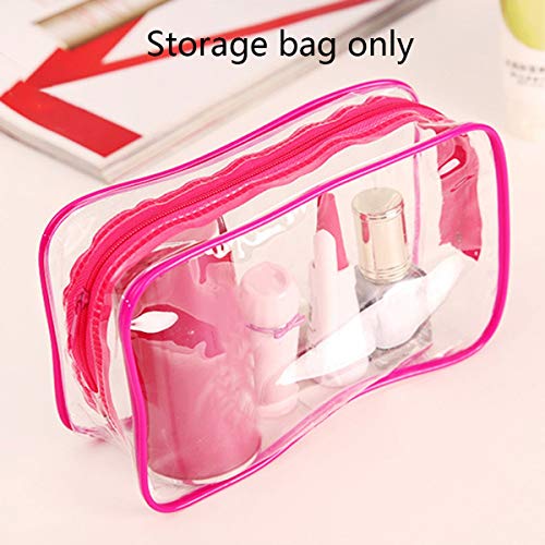 Preisvergleich Produktbild Greatangle Etya Travel PVC Kosmetiktaschen Frauen Transparent Klar Reißverschluss Make + up Taschen Organizer Bad Waschen Make Up Tote Handtaschen Fall + Rot + L