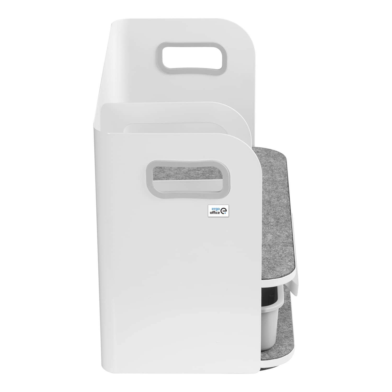 ER-440 Schreibtisch-Organizer mit Schublade und Buchstütze Organizer für Büroutensilien Büro-Organizer Büroablage bis 10kg Weiß