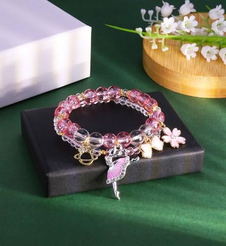 Image of Ballerina Bracelet Dance Recital Bracelet Ballerina Blue Bracelet Cute Ballerina Dance Beaded Bracelet Ballerina Friendship Bracelets Ballerina Party Jewellery