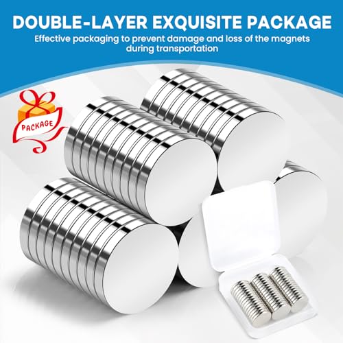 Image of 50 Pcs Small Magnets, 20x3mm Rare Earth Magnet Neodymium Disc Magnets for Crafts, DIY, Office, Dry Erase Board, STEM Measurement Kit