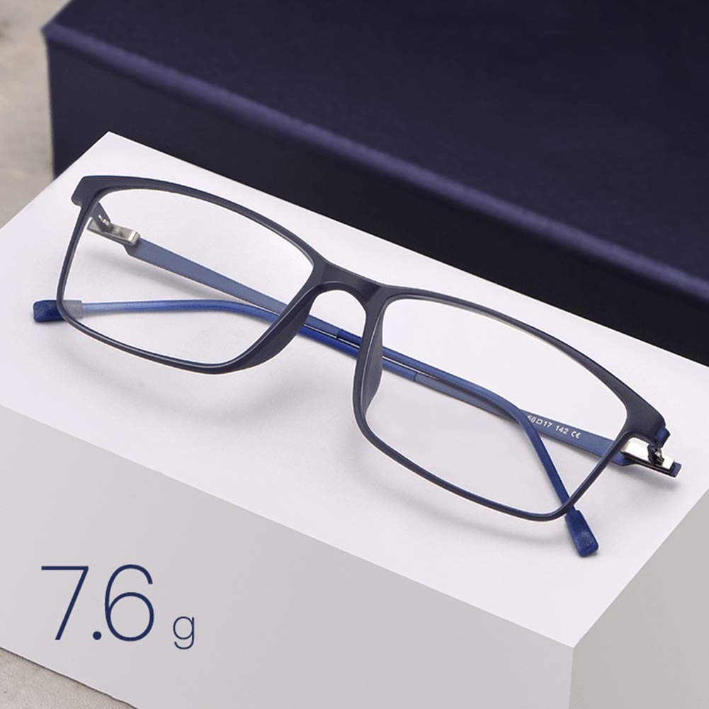 Gafas de lectura progresivas multienfoque para hombre, lectores de bloqueo de luz azul, lente de índice de refracción de 1,56 – Ultraligero delgado rectángulo TR90 marco gafas