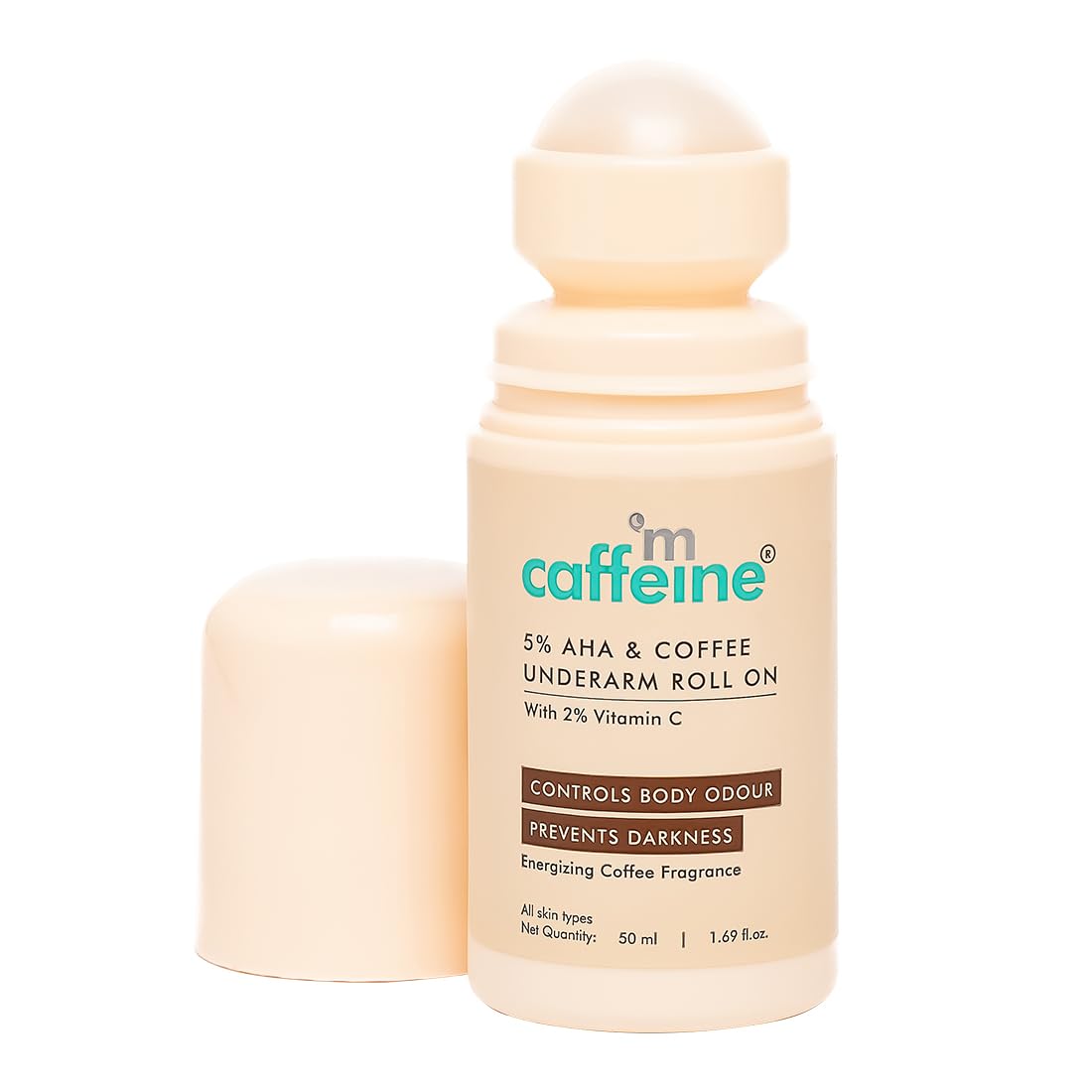 mcaffeine 5% Aha Underarm Roll On With Coffee,5% Lactic Acid&Mandelic Acid|48H Body Odour Control|Prevents Dark Underarms&Pigmentation,Kills Bacteria|Alcohol&Aluminum Free For Men&Women-50Ml,1 Count-image-25