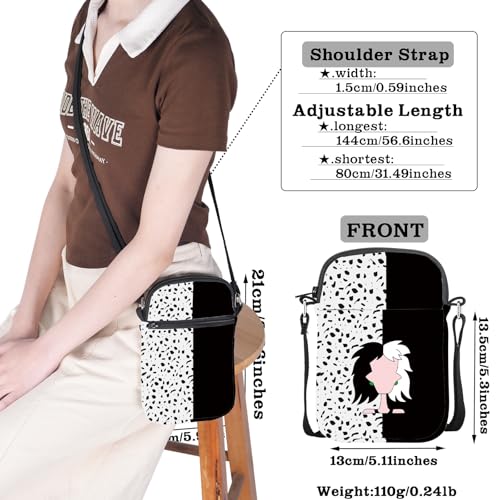 CMNIM Villains Gifts Villains Character Movie Pattern Crossbody Bag Adjustable Shoulder Bag Movie Fans Purse4