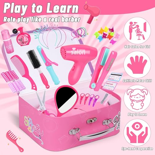 image for Gifts2U Hair Salon Toys for Girls, Girl Beauty Salon Playset Pretend H