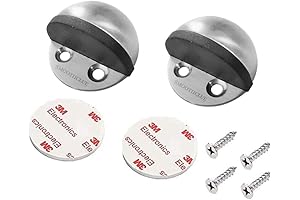 3M Adhesive Door Stoppers (2-Pack) | Effortless Door Control Without Drilling