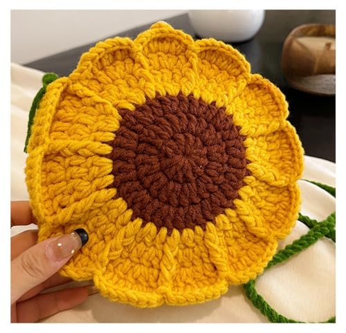 Sunflower Crochet Bag, Women's Crochet Bag, Crochet Flower Bag, Woven Crochet Tote Bag for Girls Mesh Beach Bags2