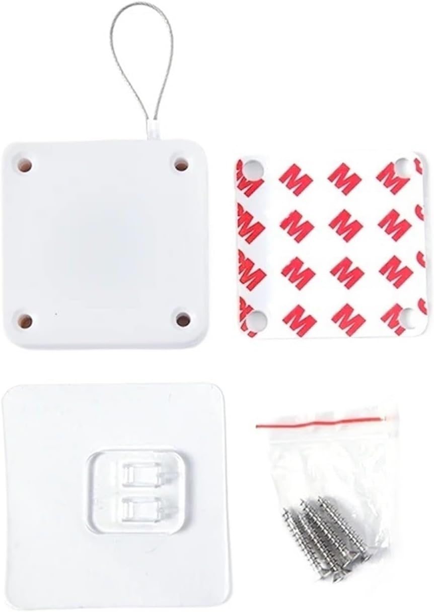 Punch-Free Door Closer 500g-1000g Tension Closing Device Hardware Soft Close Furniture(White 1000g)