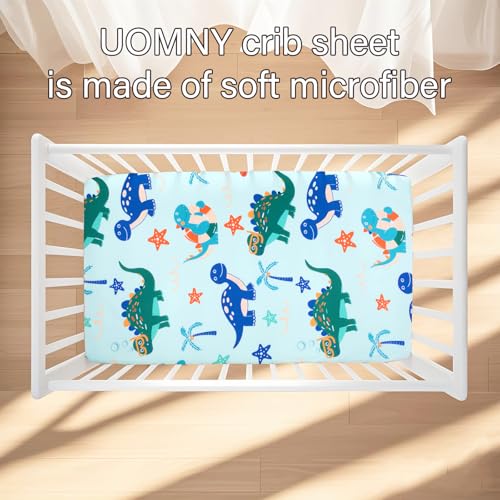 Image of UOMNY Crib Sheet,Boys Girls Crib Sheets Baby Sheet for Standard Crib and Toddler Mattresses Nursery Bedding Sheet Crib Mattress Sheets for Boys and Girls 1 Pack Toddler Sheet