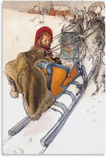 Impresiones de arte Carl Larsson póster de lienzo fino de 40x60cm