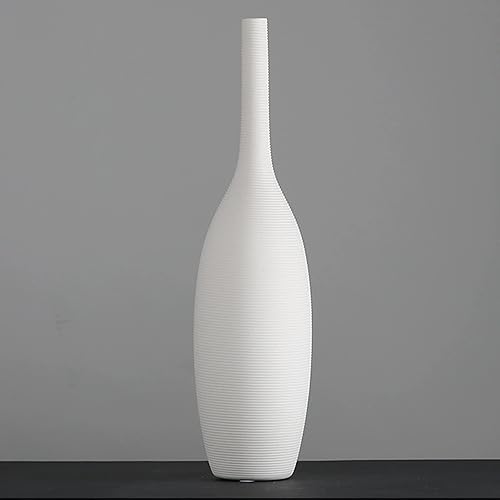 Miniatura 2 de FRAKYEN Florero de cerámica blanco florero de cerámica decoración del hogar florero bohemio pequeño florero de flores secas hogar retro maceta