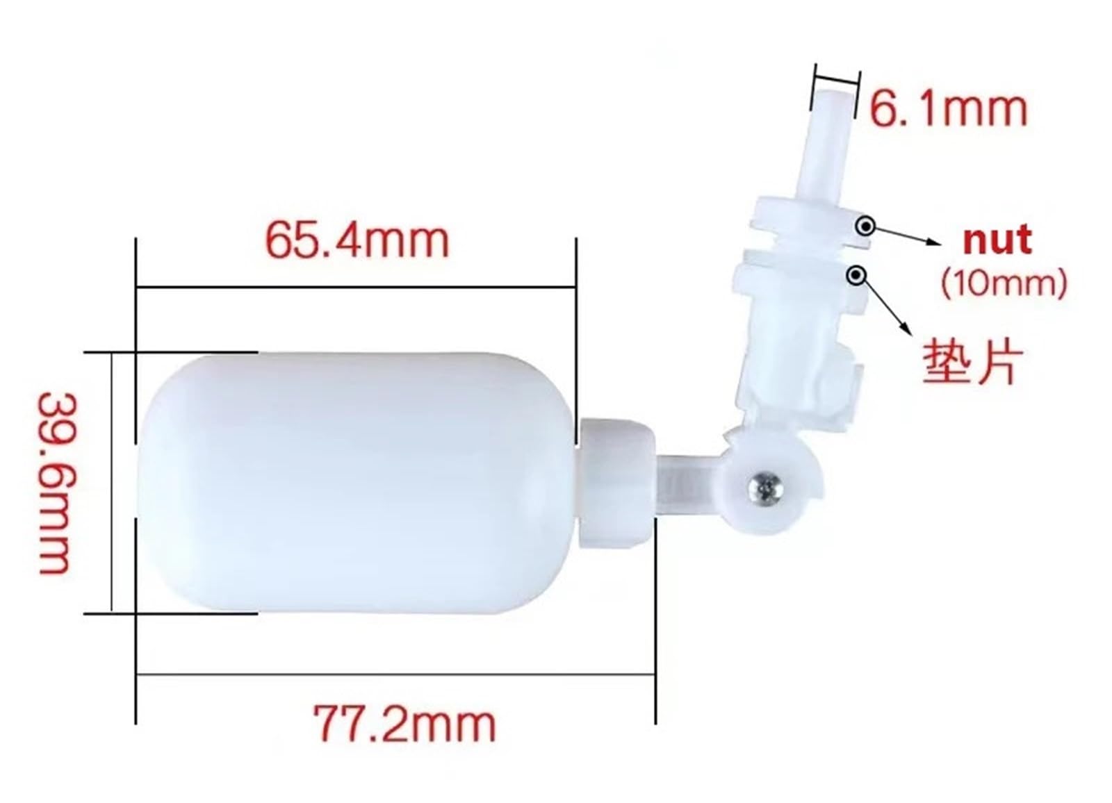 Kit de válvula de Flotador de Tubo de 1/4 Pulgadas for Sistema de ósmosis inversa de Agua RO (1 Unidad + válvula de Bola + tubería L + 5M) Filtro de Agua a presión for conectar