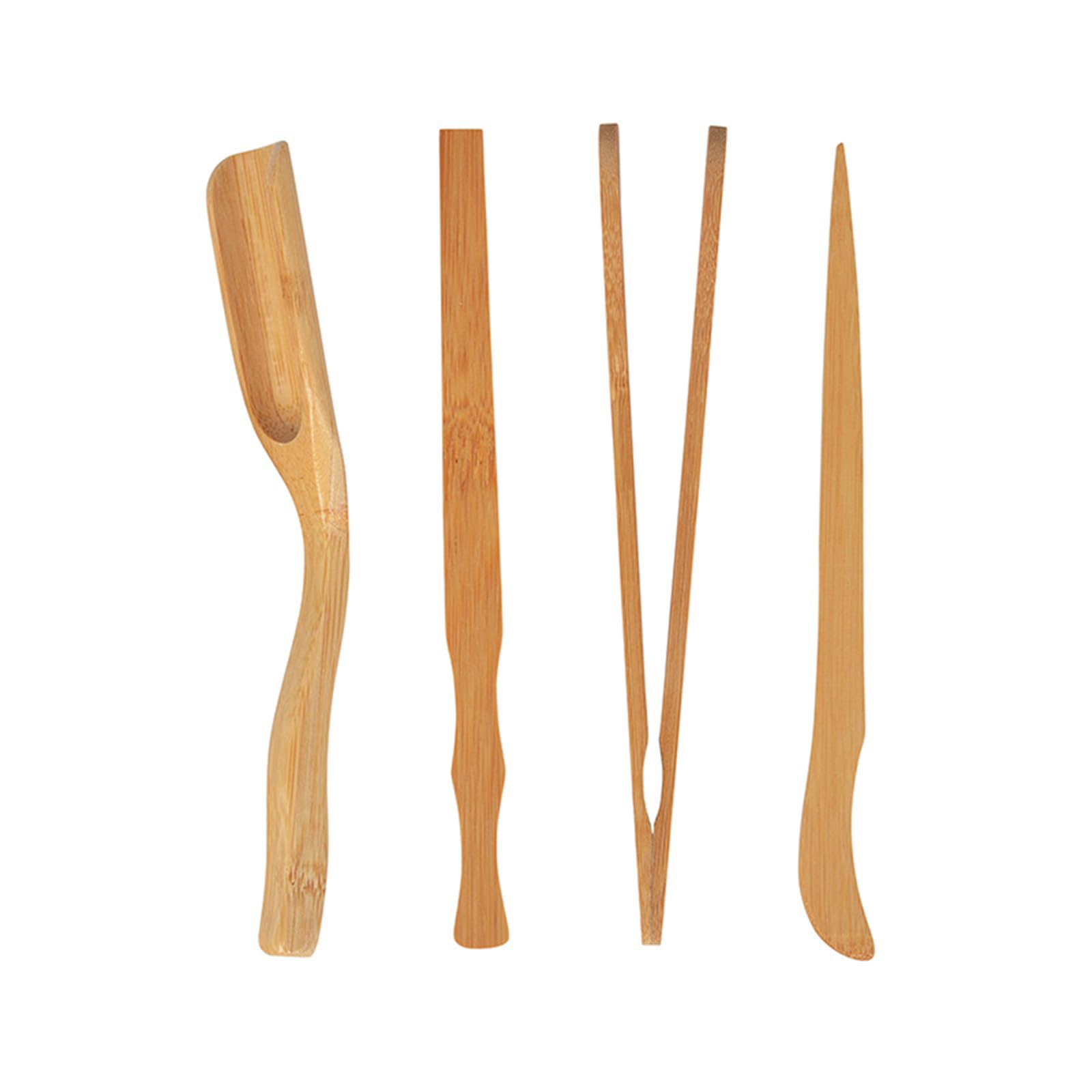 Buxuaaaa Wood Teaspoons Tea Needle Tweezer Clips Gongfu Tea Ceremony Utensils Set Service Tool Teaware Easy to Use Kongfu Ceremony Utensils Set