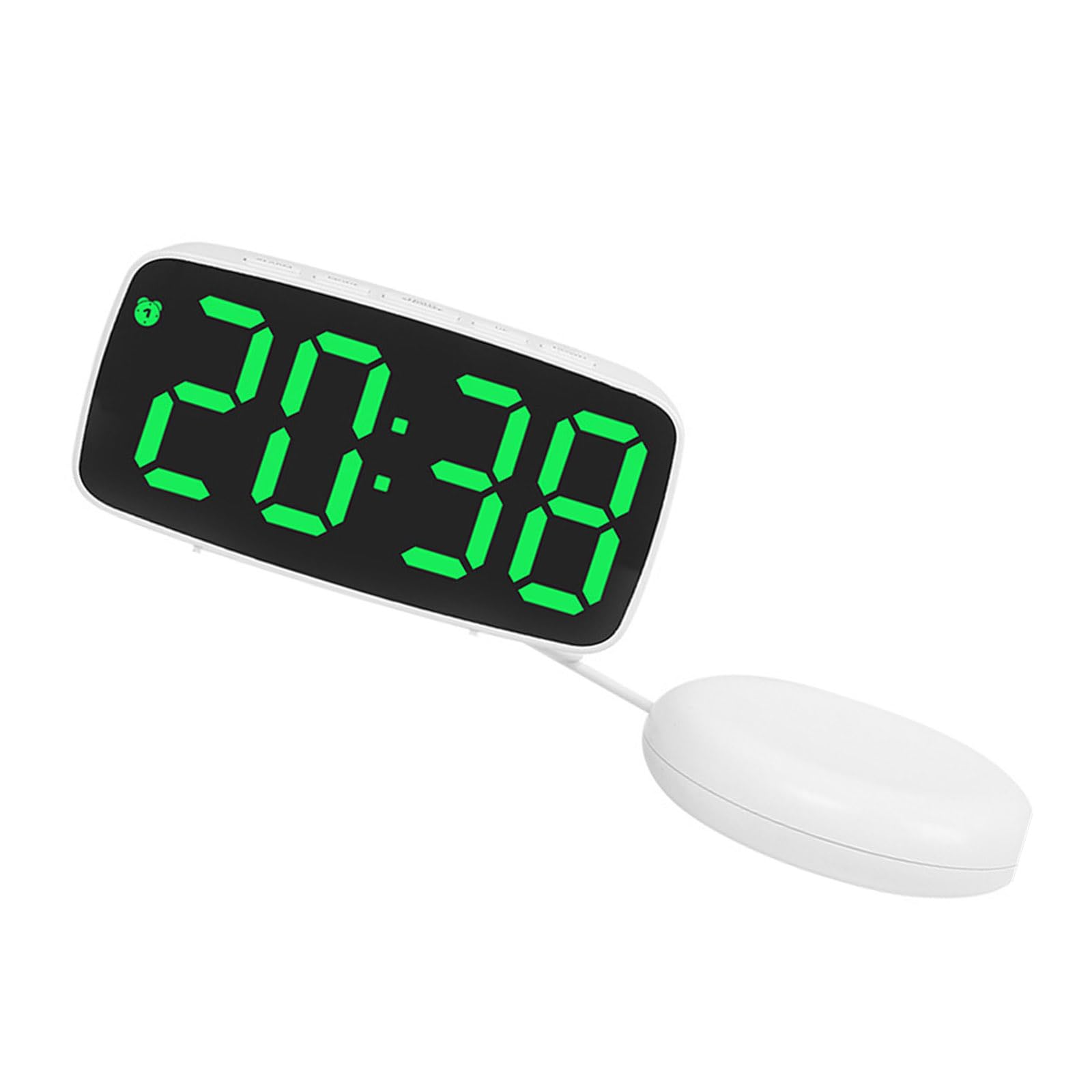 carotoe Multifunctional LED Alarm Clock Features Bedside Vibrator Temperature Customizable Brightness Digital Alarm Clock with Temperature Display