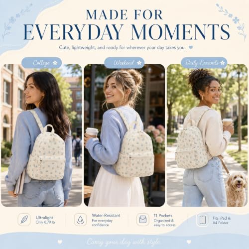 Image of BTOOP Mini Backpack Women Girls Water-resistant Small Backpack Purse Shoulder Bag for Womens Adult Kids School Travel