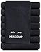 [12 Pack] Bleach Safe Black Makeup Towels | Luxury Ultra Soft Cotton Face Washcloths Make up Removal