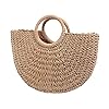 Handwoven-Rattan-Bag-for-Women-Handmade-Handbag-Purse-Straw-Bag Handwoven Rattan Bag for Women, Handmade Handbag Purse Straw Bag (Coyote brown)