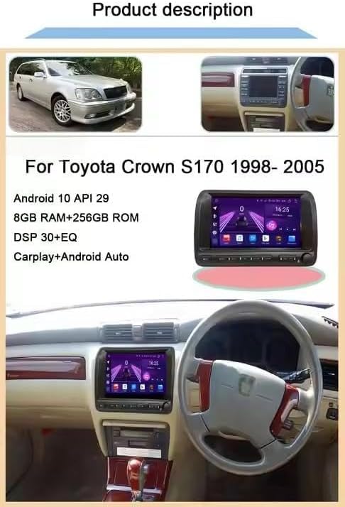 Amazon.co.jp: Rolax 9インチ Android 13 トヨタ クラウン S170 1998