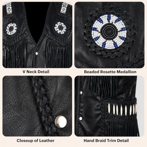 Image of Men's Western Suede Leather Vest
