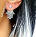 EastWest Designs Handmade Jewish Star of David Hamsa Hand Stud Earrings, Rosh Hashanah Jewelry gift for Women Her