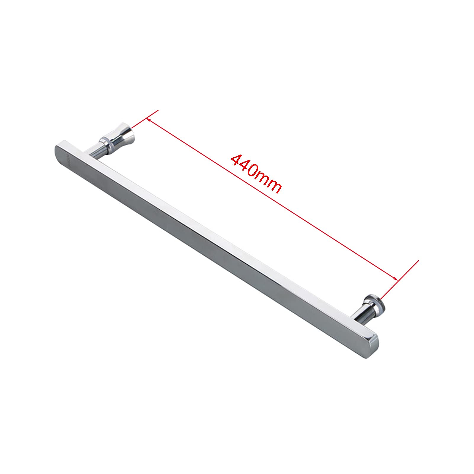 JUCACE Door knob Pull Handle,Bathroom Accessories,Bathroom Door Handle for Glass Door,Push and Pull Glass Door Handle (Size : 440mm)