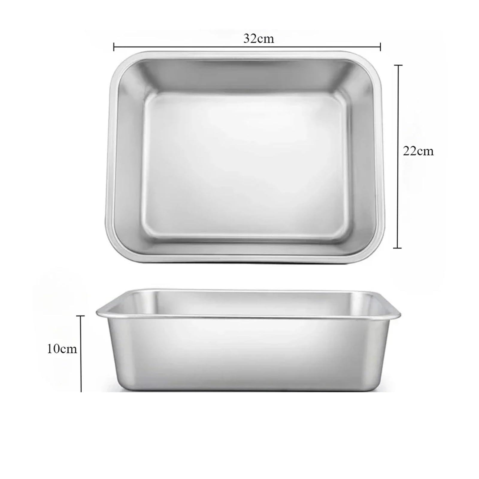 Plateau cuisson profond inox renforcé