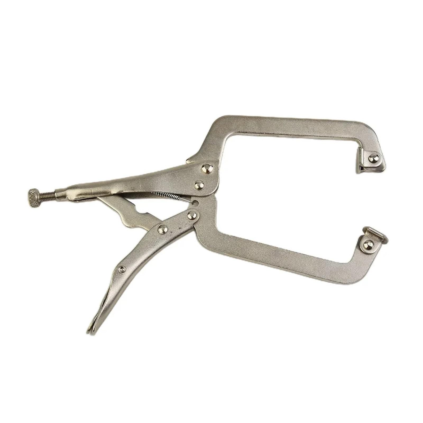Alicates de Bloqueo C Clamp, Alicates de Soldadura con Abrazadera en C de Acero de 9 Pulgadas, localizador de espigas de Madera, Color Plateado